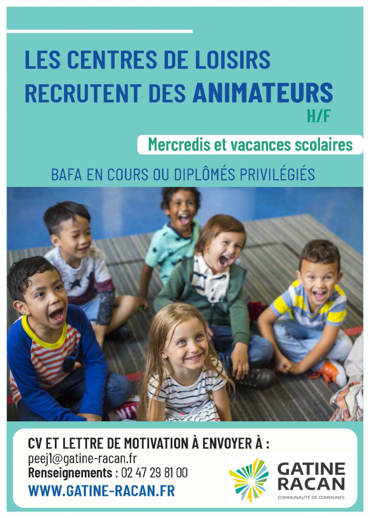 Recrutement animateurs Gatine-Racan 2022