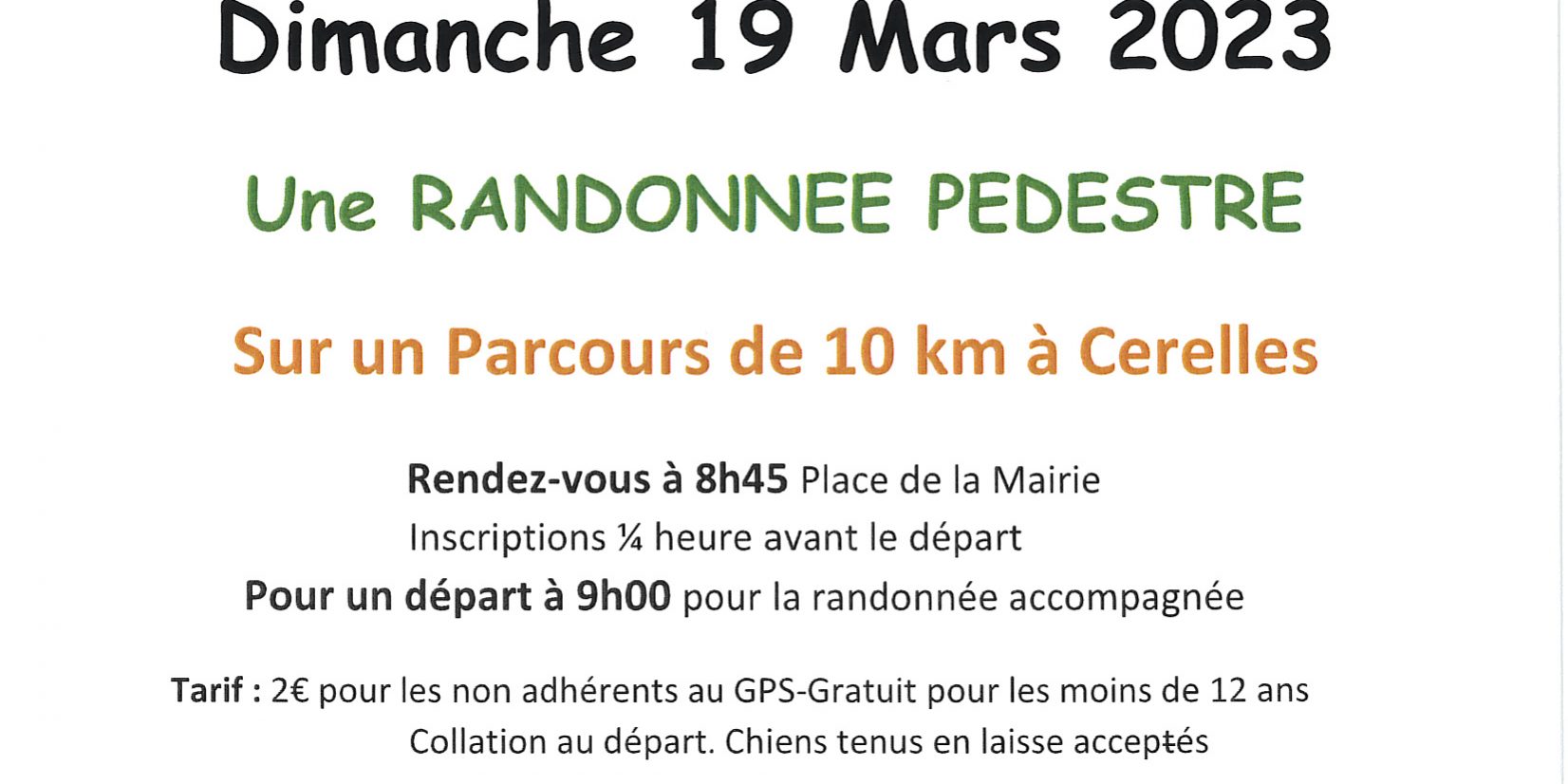 GPS - Randonnée pédestre le 19 mars 2023 - Commune de Sonzay