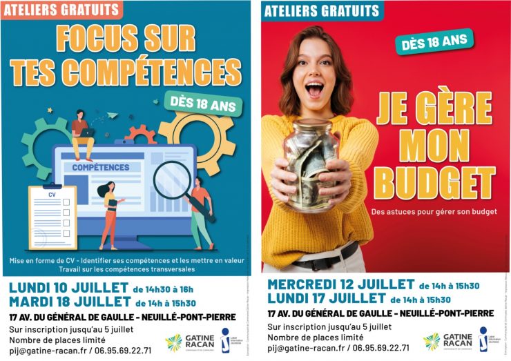 Affiches Ateliers PIJ Juillet