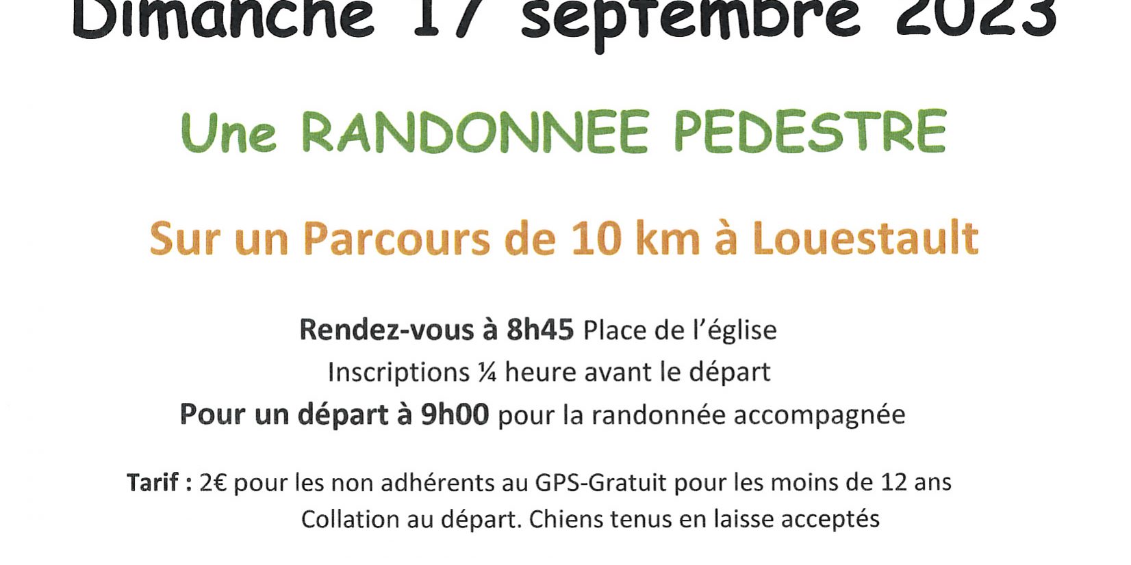 GPS - Randonnée pédestre Dimanche 17 septembre 2023 - Commune de Sonzay