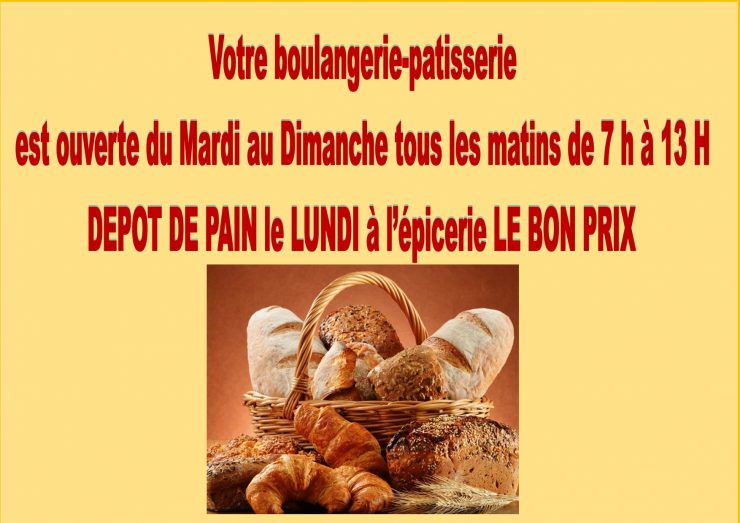 Ouverture boulangerie